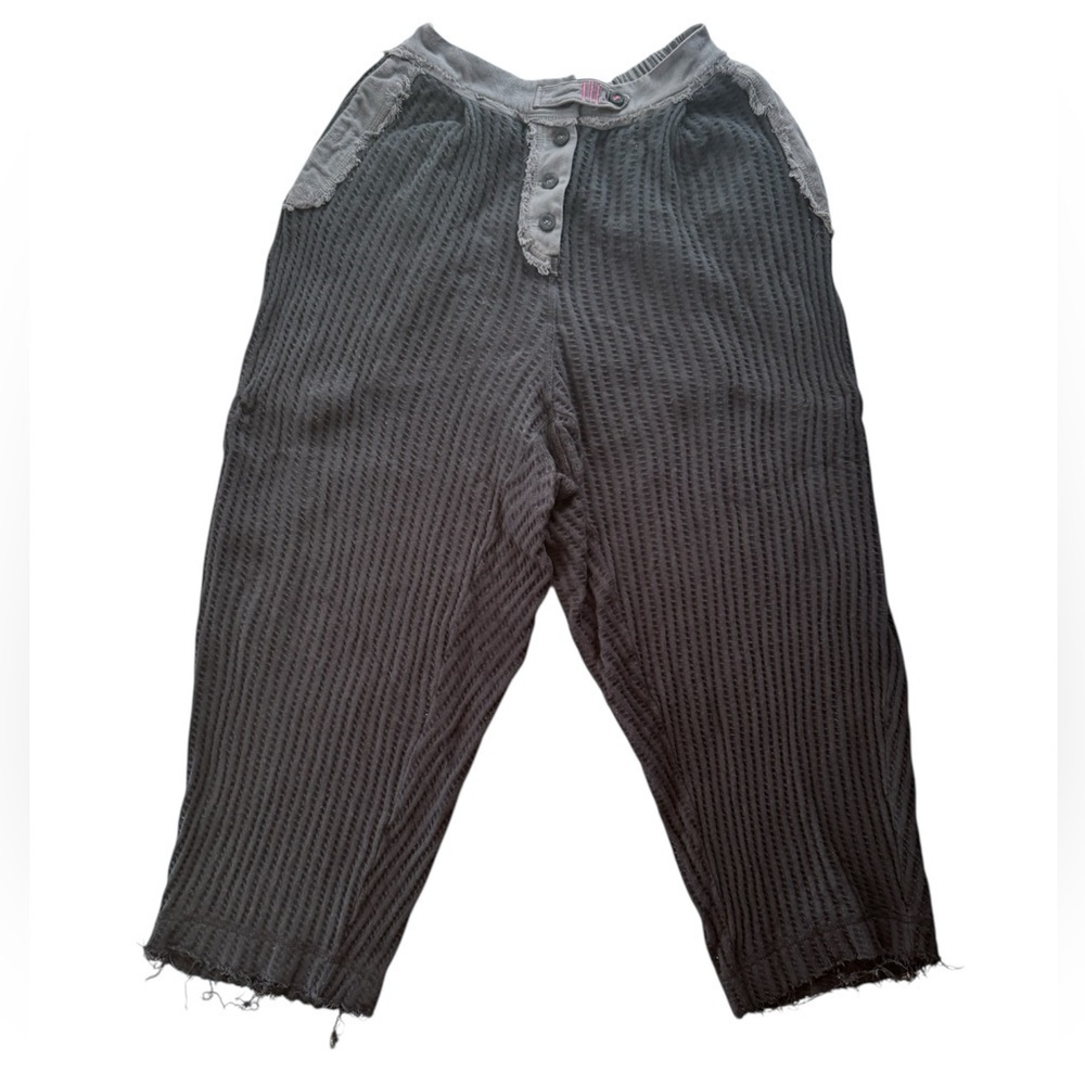Free People Intimately XS Lounge Pant Gray Casual Boyfriend Distressed Pajama